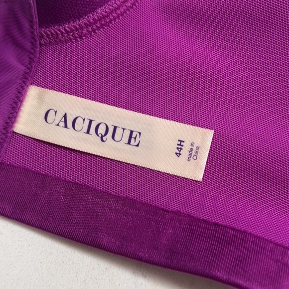 Cacique Purple Smooth Lightly  Lined Full Coverage Underwire Bra Size 44H - Picture 11 of 14